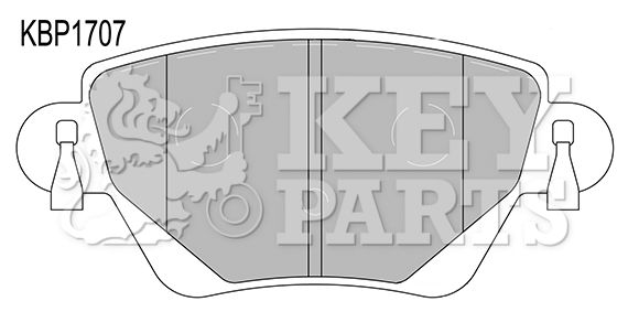 KEY PARTS stabdžių trinkelių rinkinys, diskinis stabdys KBP1707